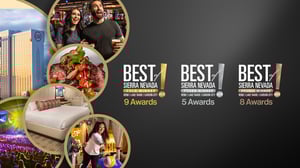 web banner for Grand Sierra Resort receiving 22 Best of Sierra Nevada awards