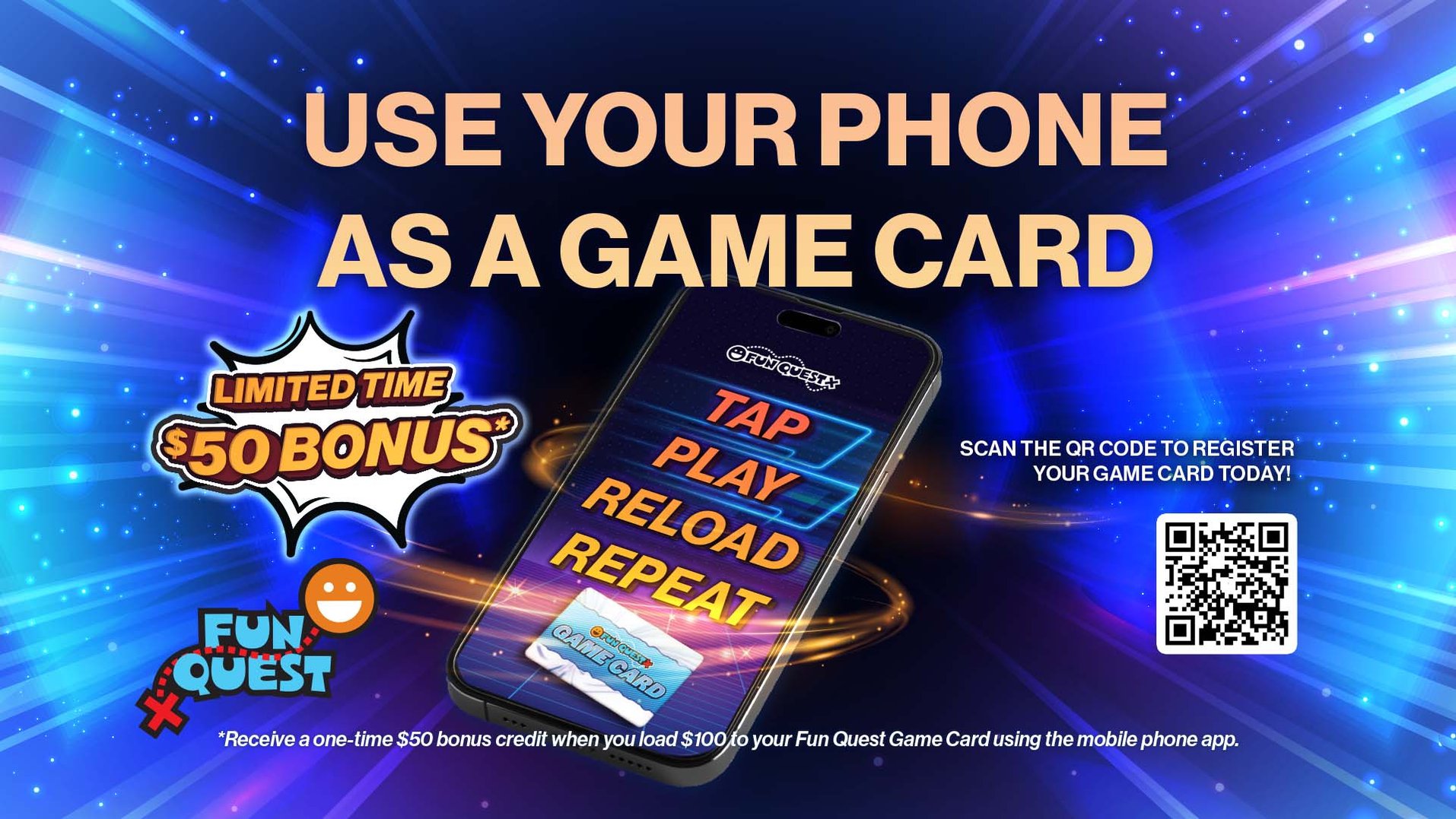 web banner for Mobile Wallet Game Card for Fun Quest